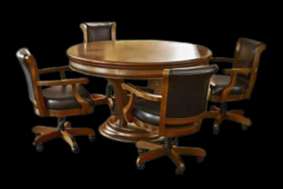 Ensemble complet 5 morceaux avec table poker Brunswick Centennia