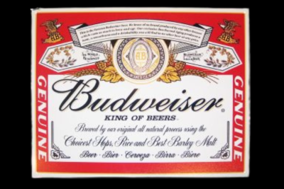Enseigne métallique BUDWEISER