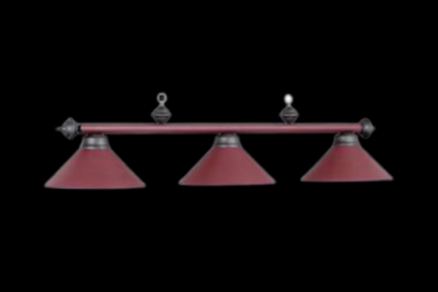 Lampe de billard métal bourgogne