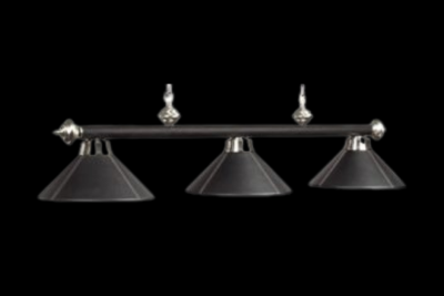 Lampe de billard combo métal et simili cuir