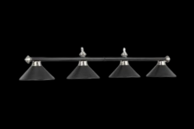 Lampe de billard en métal 4 abat-jour noir