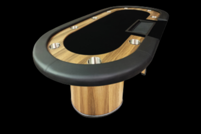 Table de poker 84 pouces avec croupier pattes rondes