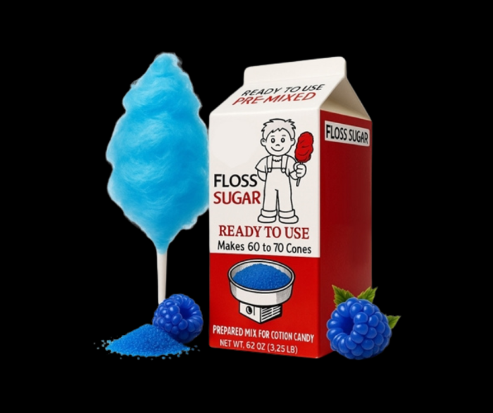 Sucre barbe à papa FRAMBOISE BLEU