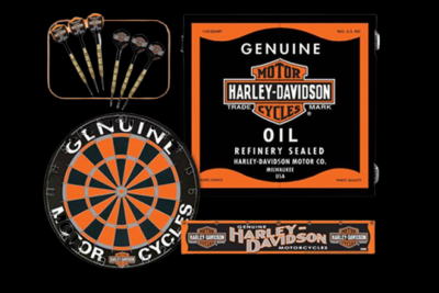Ensemble de cible de dard et cabinet Harley Davidson
